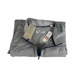 Tommy Bahama Island Zone Sport On Deck 1/2 Zip Pullover Grey/Blue Men’s XXXL